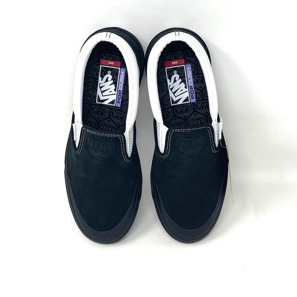 💖MEGA SALE💖VANS Bmx Slip On  Skate Dak Black White    SB Womens VN0A5HEY39M - Picture 7 of 11